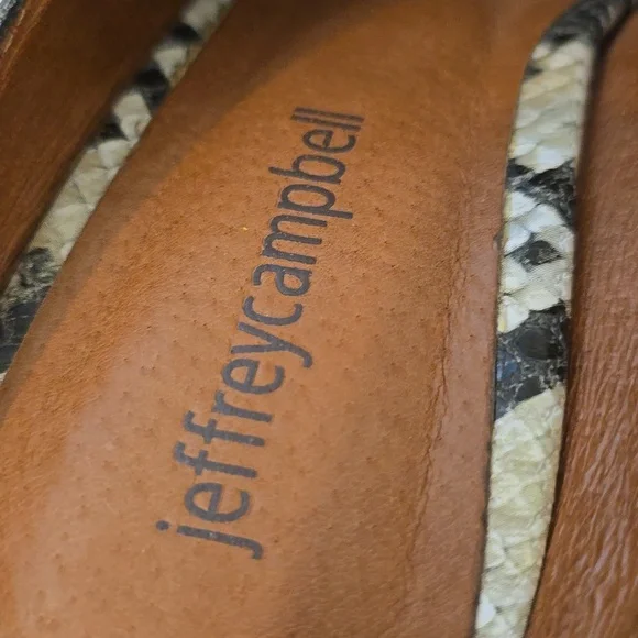 Jeffrey Campbell Snake Print Mules - Picture 7 of 9